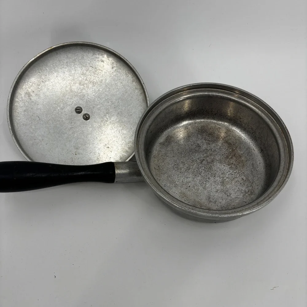 Kitchen Craft 1 Quart Cast Aluminum Saucepan‎ with Lid Bakelite Handle Vintage